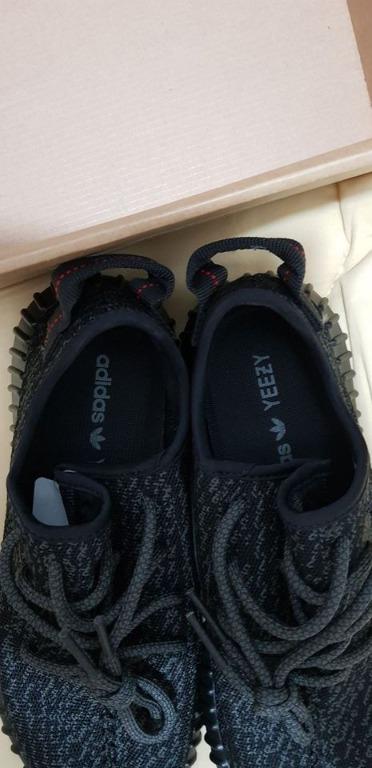 RARE ADIDAS YEEZY 350 v1 (First Release 2015) Pirate Black . 100% Authentic  with Box US7.5, Men's Fashion, Footwear, Sneakers on Carousell