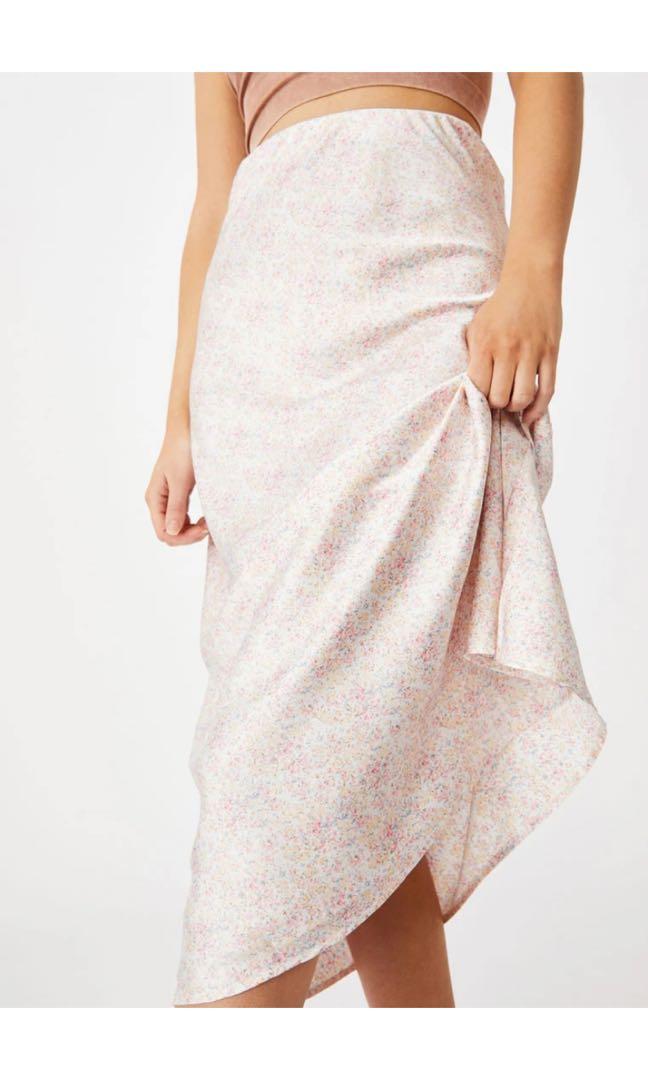 Satin midi skirt cotton on on sale