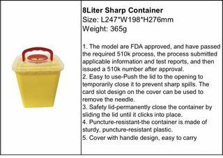 Sharp container for used syringe