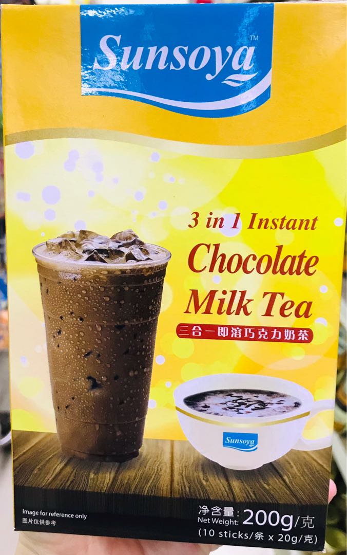 Sunsoya Chocolate Milk Tea 200g (10sticks x 20g) 3 in 1 Instant, Food