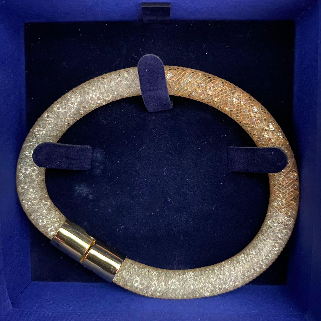 Crystal Mesh Bracelet - Swarovski Stardust Style Blue 20 cm