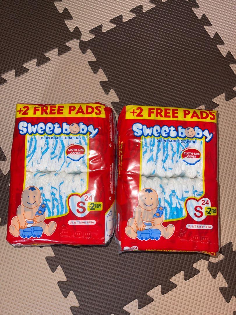 Sweetbaby Diaper Small 26pcs 2 packs Babies Kids Bathing