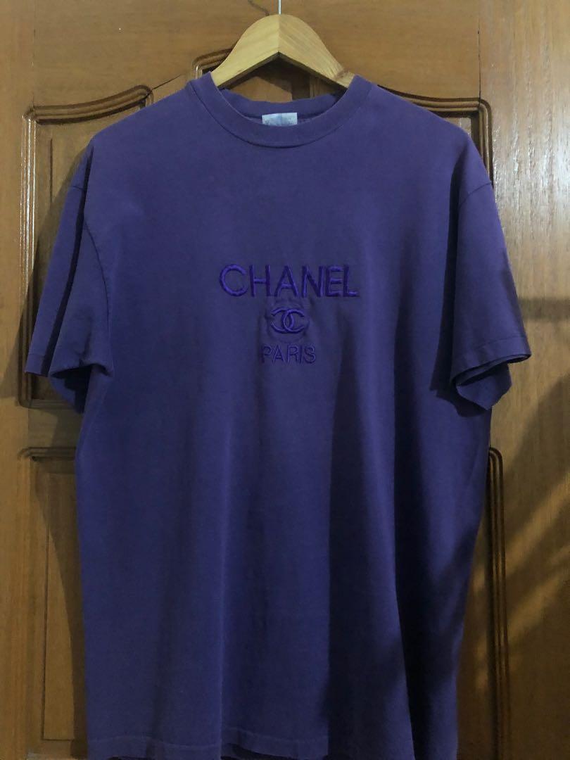 depuis1924 Vintage Chanel Logo Embroidered T-Shirt White