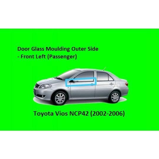 Vios NCP42 Door Glass Moulding / Getah Luar Cermin , Auto Accessories