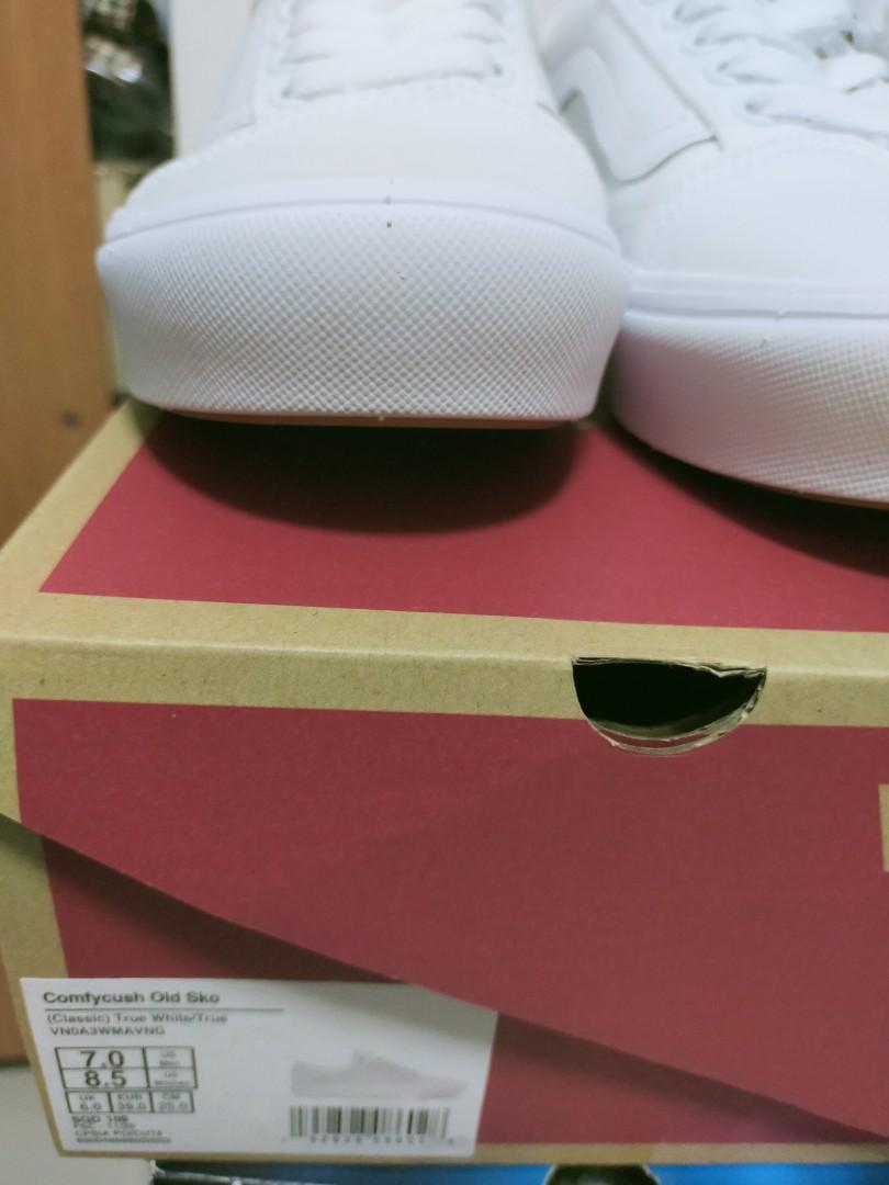 White vans size 2025 8.5