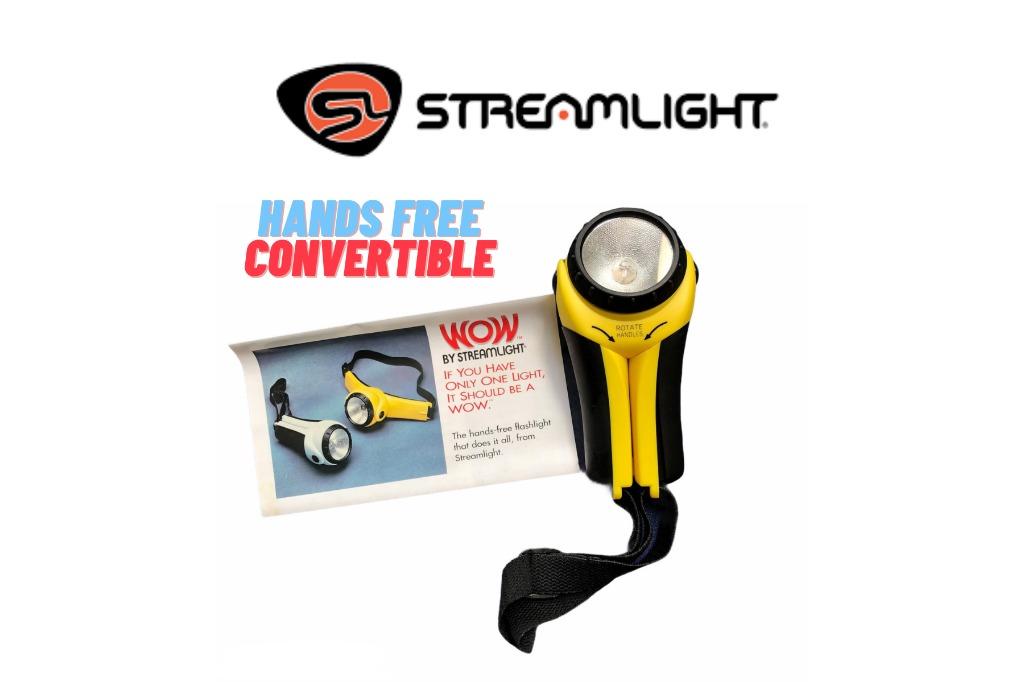 Wow Streamlight Head Lamp Head Light Camping Light Hiking Flashlight (Category: Hiking & Camping) located in Quezon City. Submitted by bikesmnl (Listing ID 1080333507, Image 1). Description: New, original box Streamlight Flashlight Model: Wow Battery Operated Battery Type: AA Convertible Hands Free Head Light Rubber Grip Adjustable elastic strap over your head or close the rotating arms and use it as an ordinary light Uses Krypton Bulb 180 degree