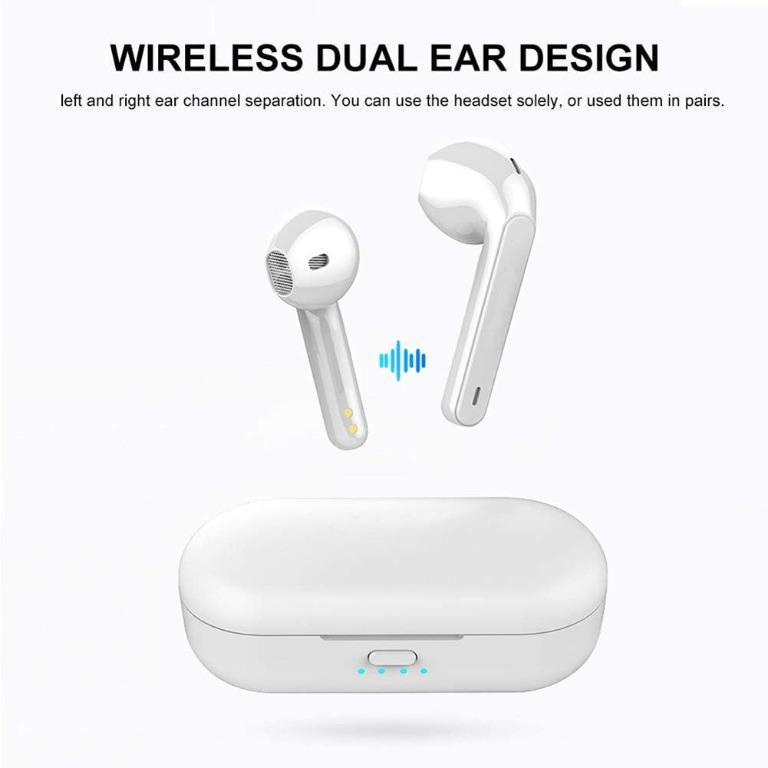 YGLCH Bluetooth headset L8 TWS true wireless in ear noise canceling Bluetooth 5.0 headset built in microphone with charging box for iphone Huawei Xiaomi Samsung White Audio Headphones Headsets on Caro...