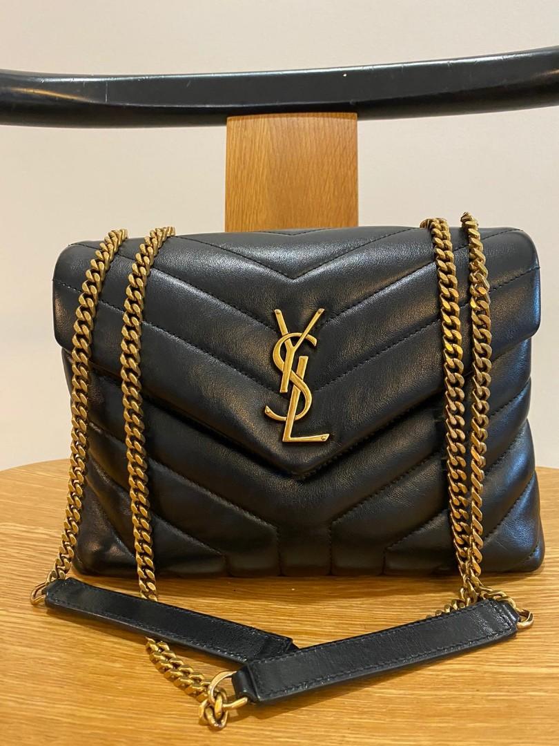 Used Saint Laurent LouLou Small Black Leather Bag