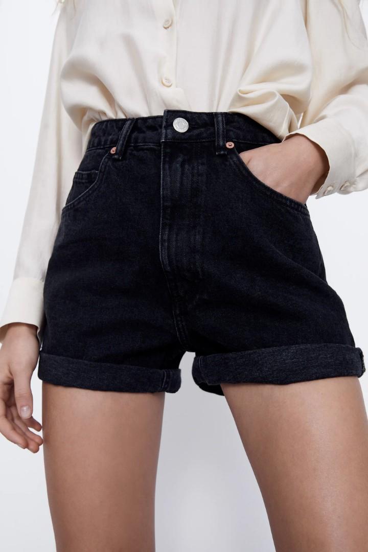Mom fit shorts zara shop