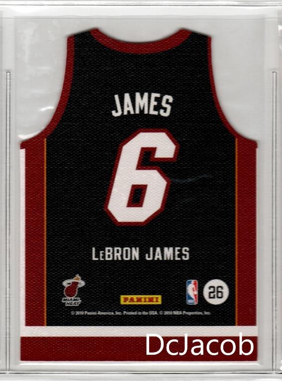 LeBron James 2010-11 Prestige Playmakers #16 Card Heat Game Worn Jersey  Swatch
