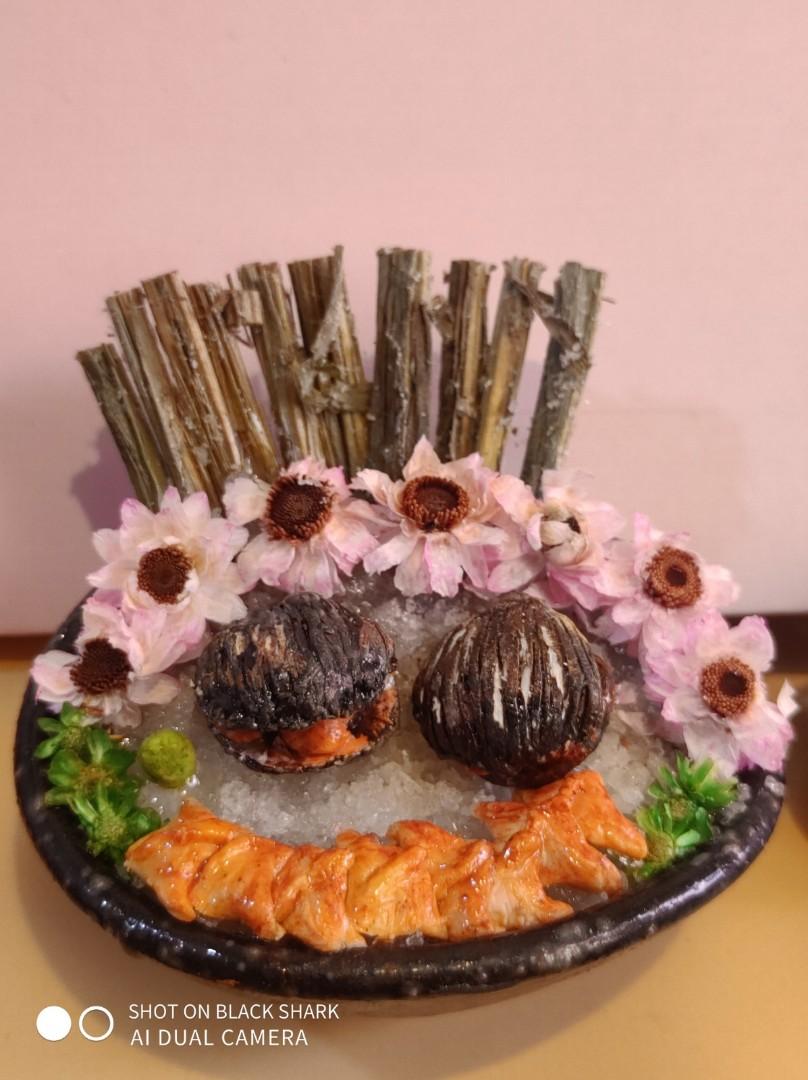 仿真食物赤貝刺身polymer Clay 黏土 手作 自家設計 手作產品 飾物 Carousell