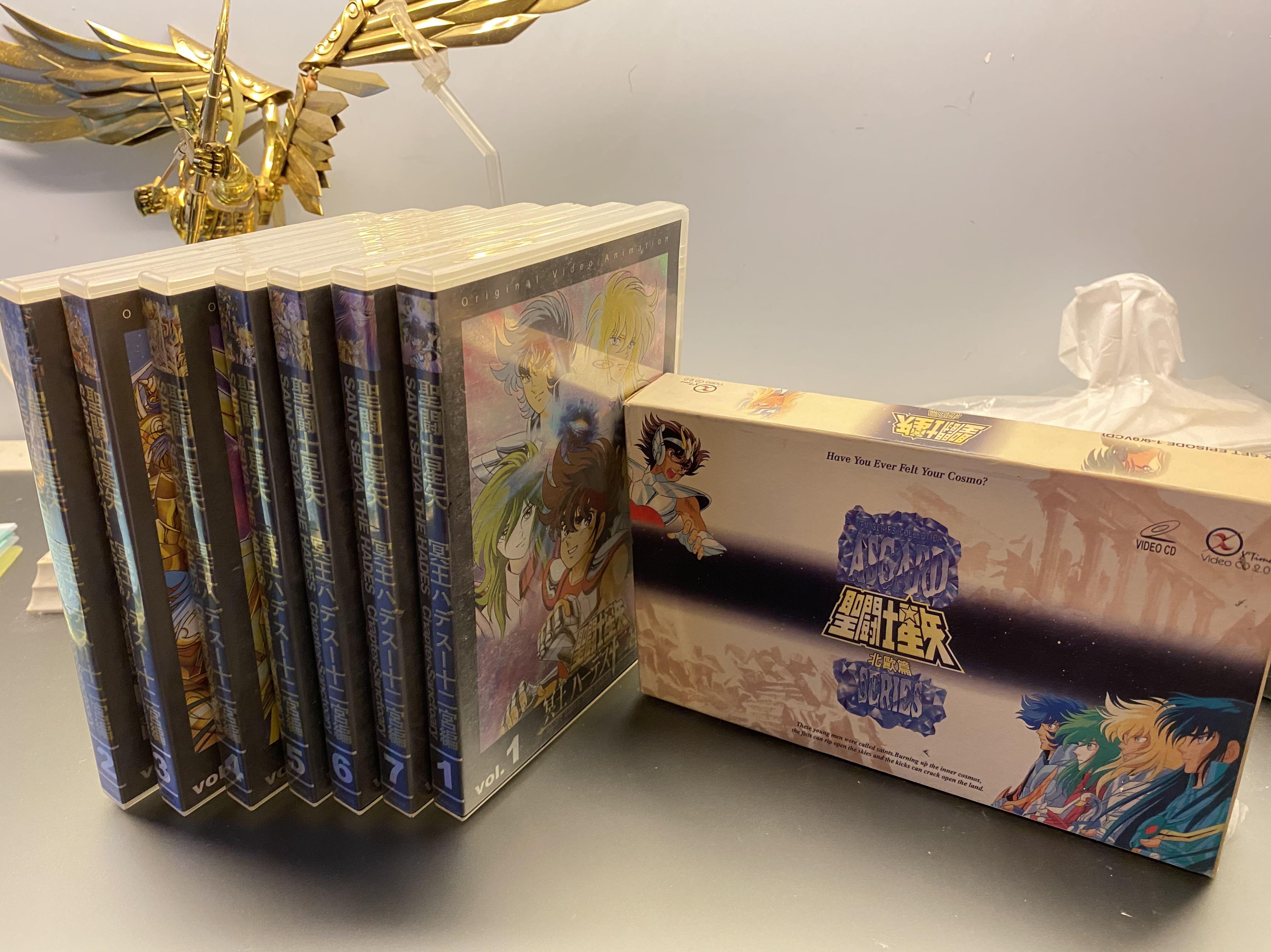 聖鬥士星矢北歐篇+海皇篇VCD 全輯and 冥王十二宮1-7 DVD, 興趣及遊戲