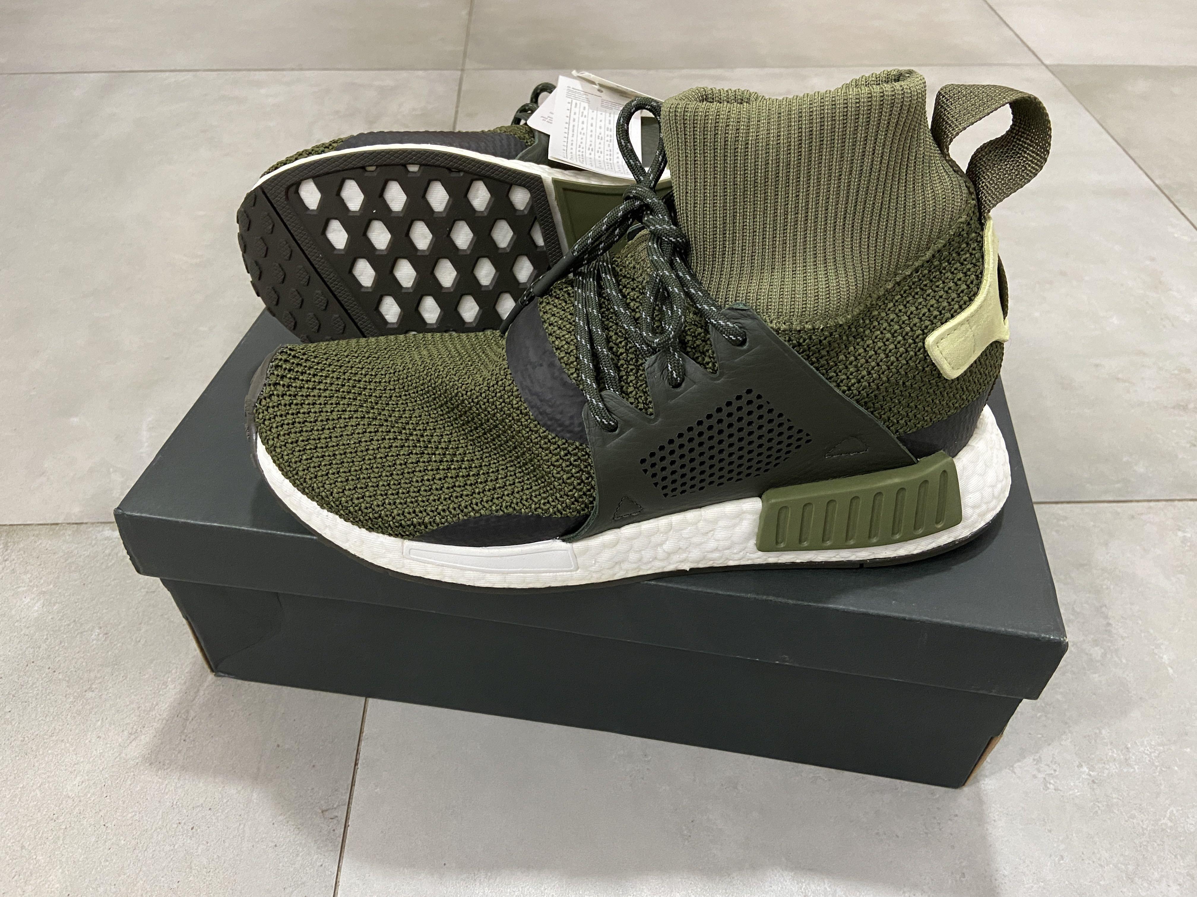 ADIDAS NMD R1 WINTER OLIVE GREEN, Men's Fashion, Footwear, on Carousell
