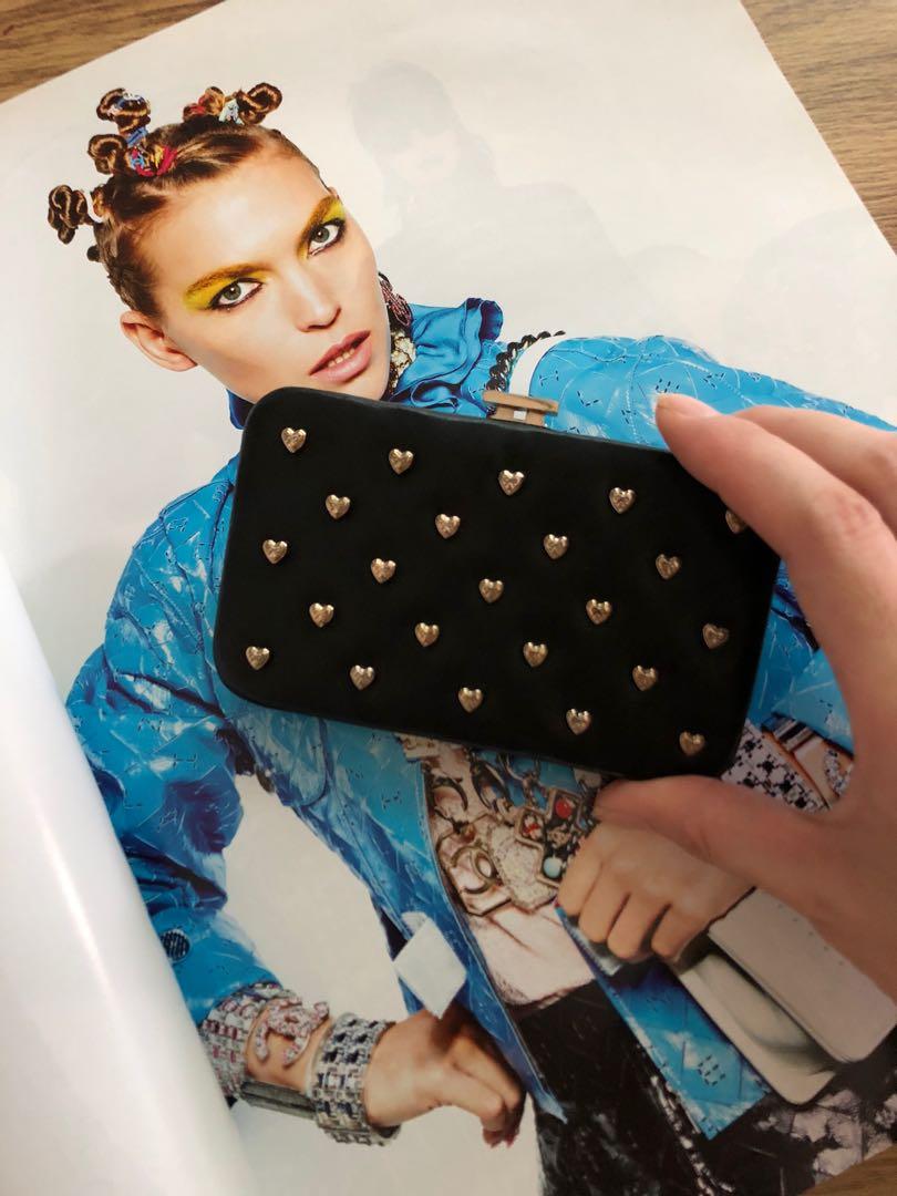 Anya Hindmarch heart-studded card holder, Luxury, Bags & Wallets