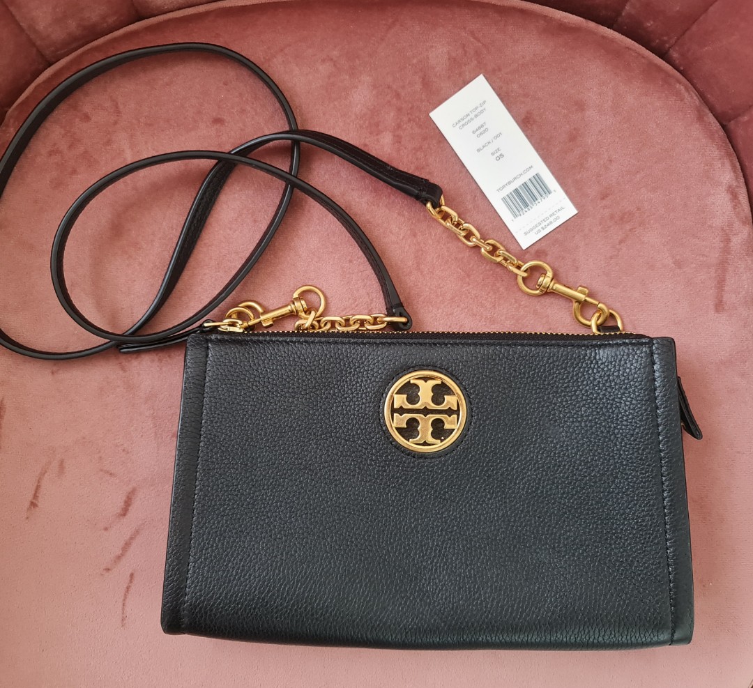 Authentic Tory Burch Carson Top Zip Bag, Luxury, Bags & Wallets on Carousell