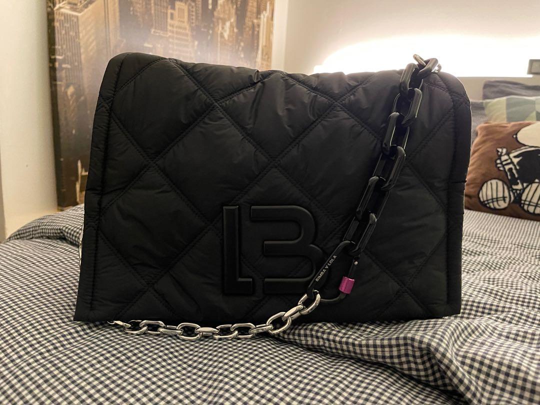 Bimba Y Lola Padded Nylon Crossbody Bag Black