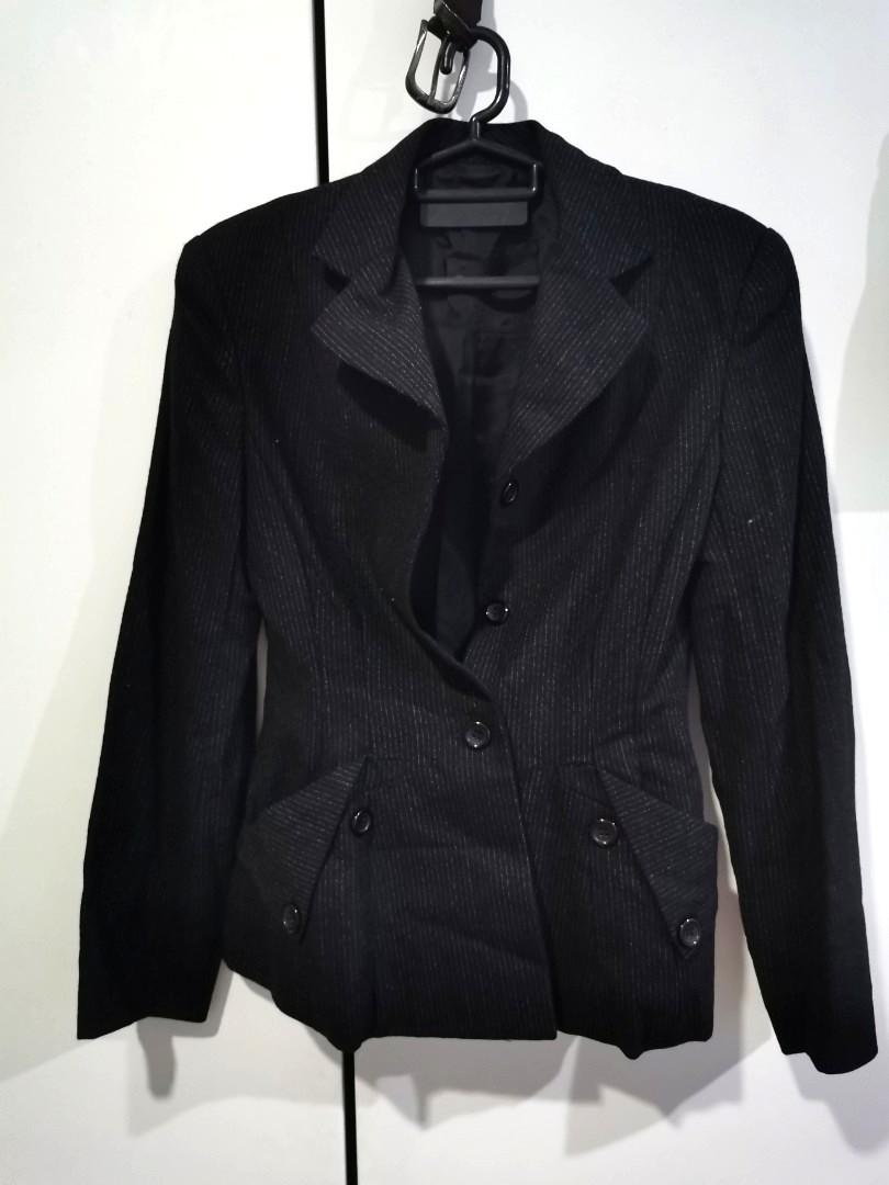 Black formal jacket, Women's Fashion, Tops, Sleeveless on Carousell