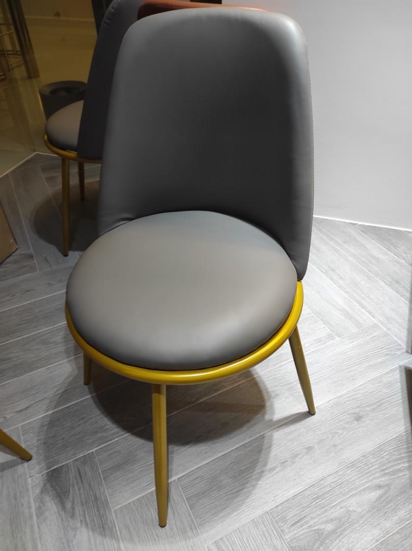 Brand new leather dining chair (gold legs), Furniture & Home Living