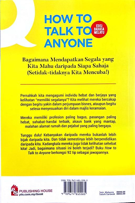 Buku How To Talk To Everyone Edisi Bahasa Melayu Books Stationery Books On Carousell