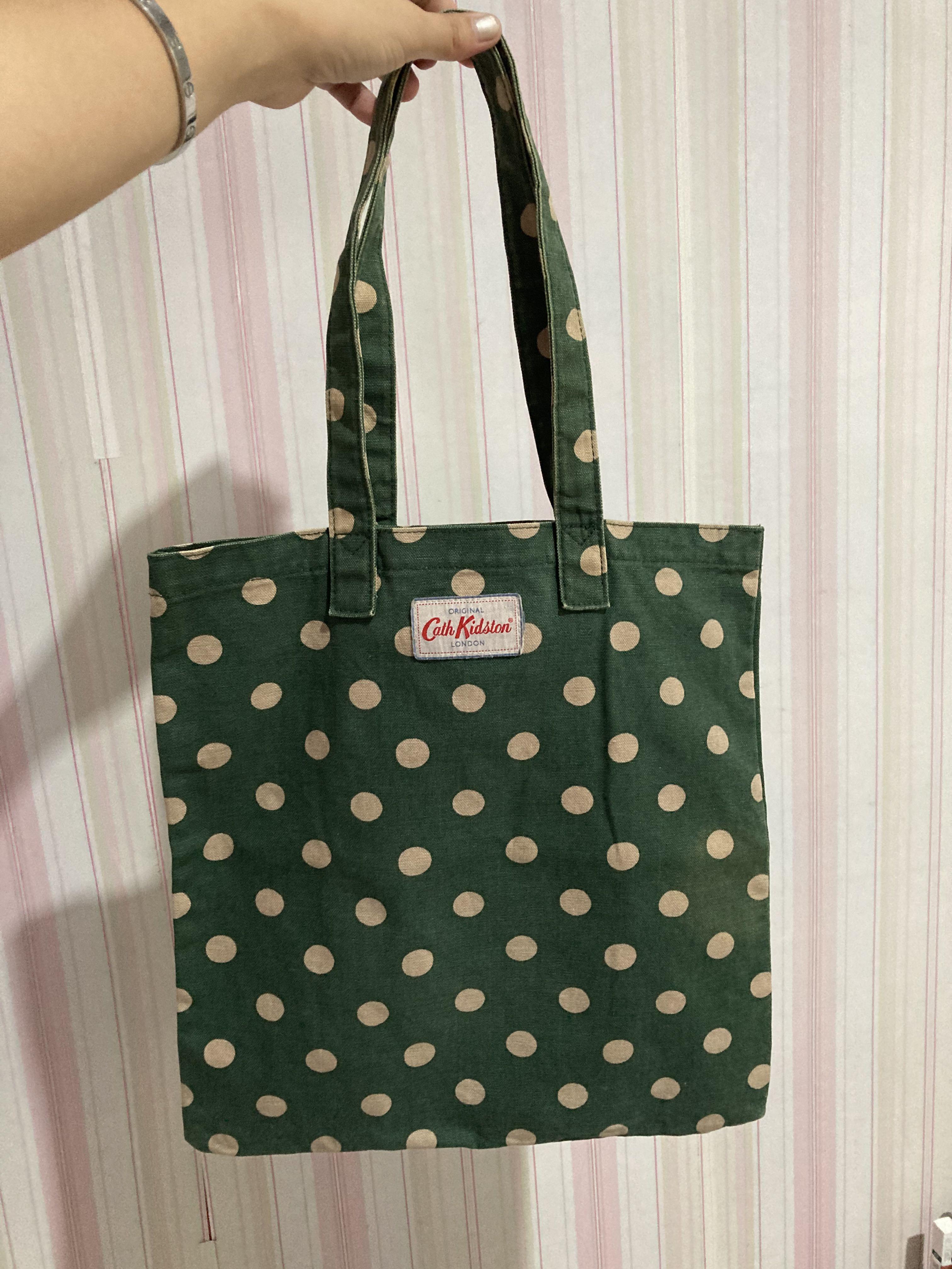 Cath Kidston Green Polka Dot Bag