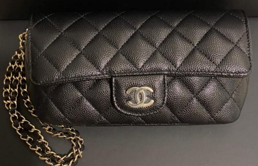 21P Chanel classic vanity phone holder with chain, Luxury, Bags & Wallets  on Carousell