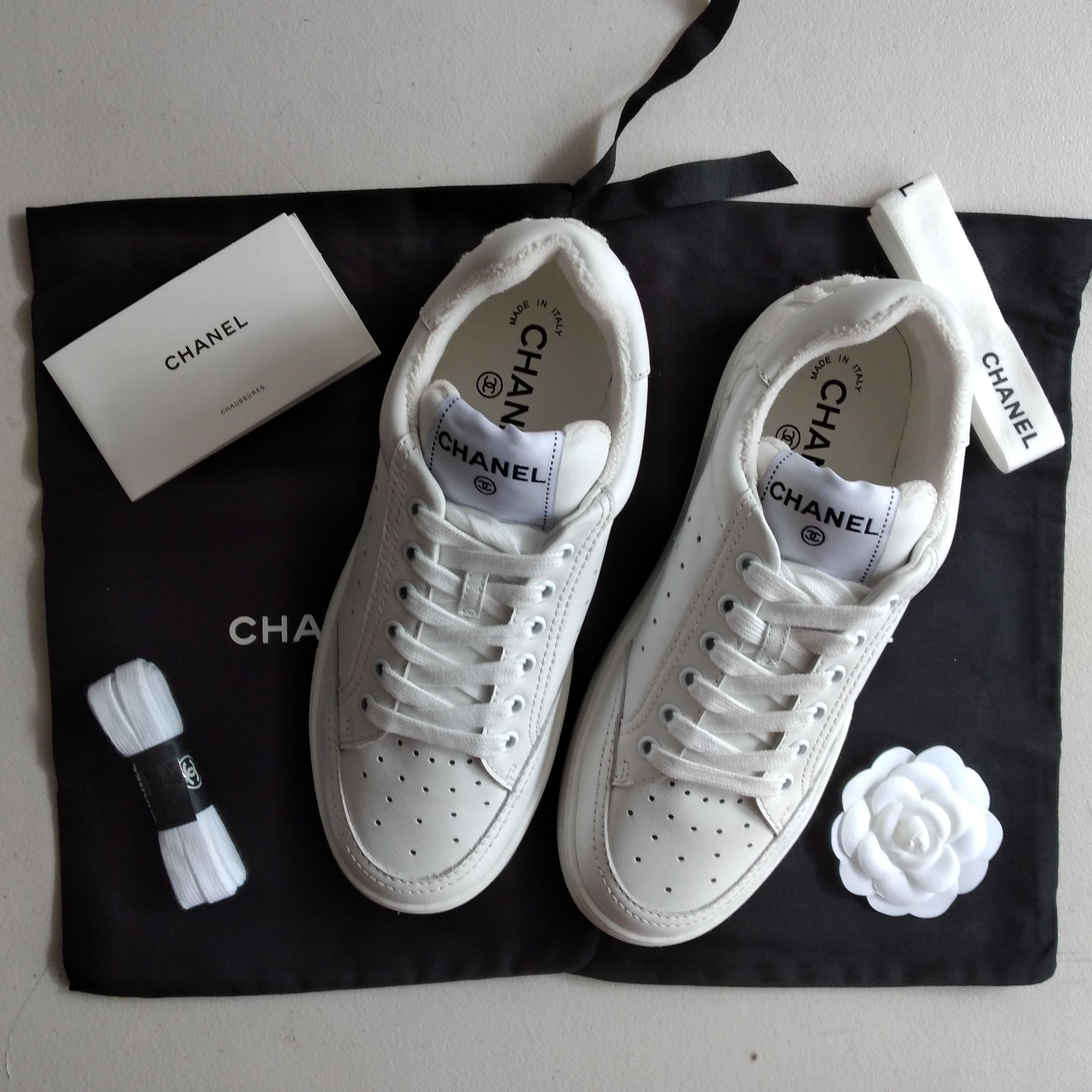Chanel white hotsell sneakers price