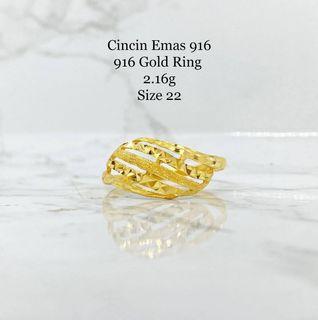 Gold Ring Emas 916 Jewellery Carousell Malaysia