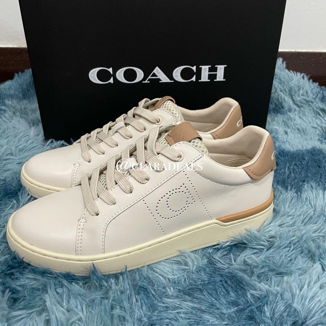 Coach white sneakers womens store