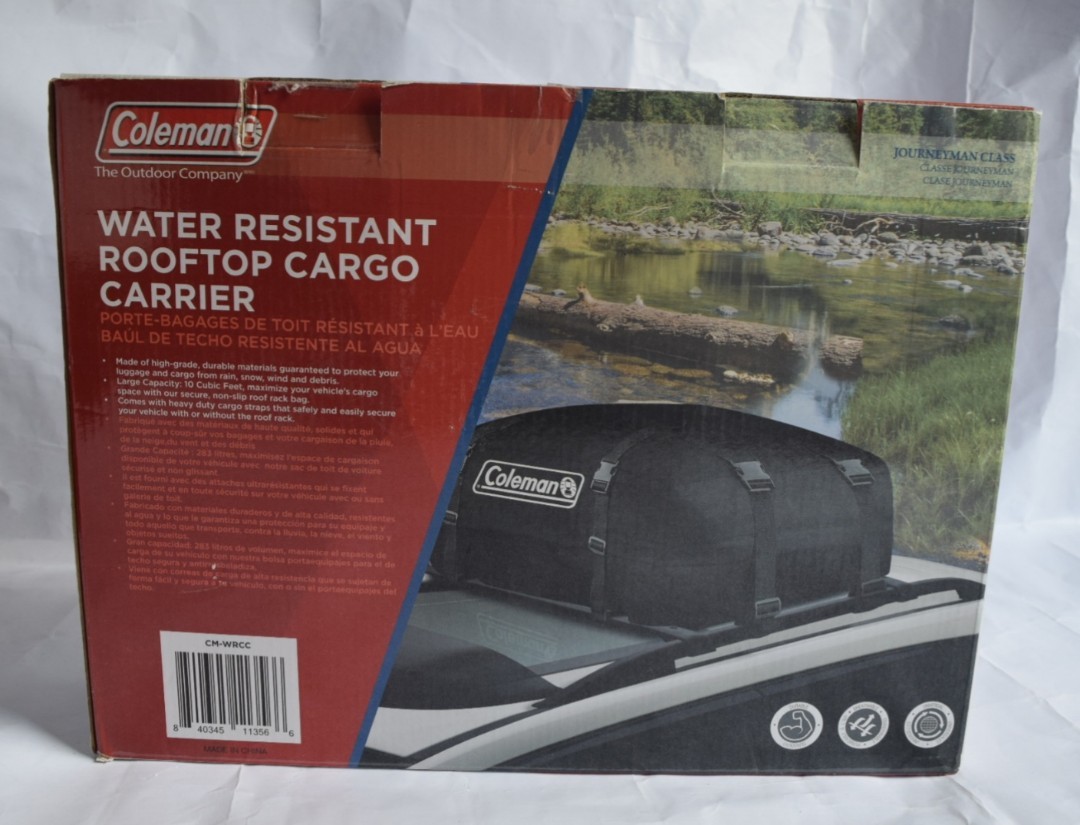 Coleman Water Resistant Rooftop Cargo Carrier for Luggage Travel Car  Storage Bag