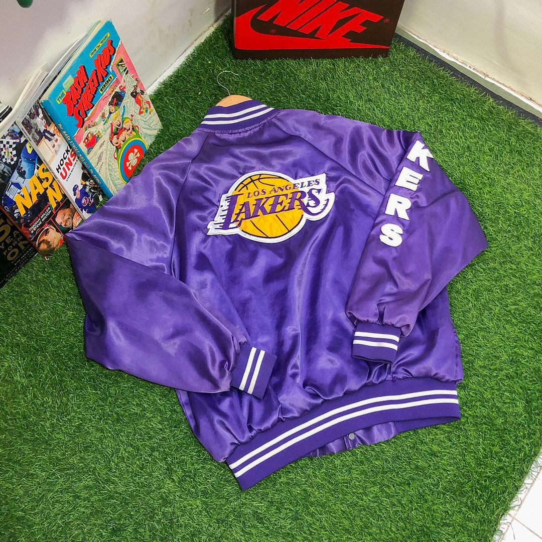 Vintage Magic Johnson Chalk Line Lakers Jacket. Medium — TopBoy