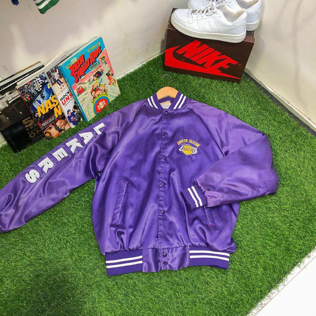 Custom lakers store jacket