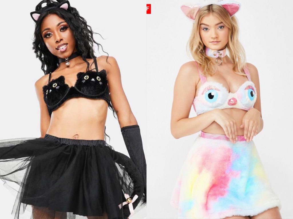 DOLLSKILL KITTEN OF DARKNESS Fuzzy Bra Top 🤍, Women's Fashion, New  Undergarments & Loungewear on Carousell