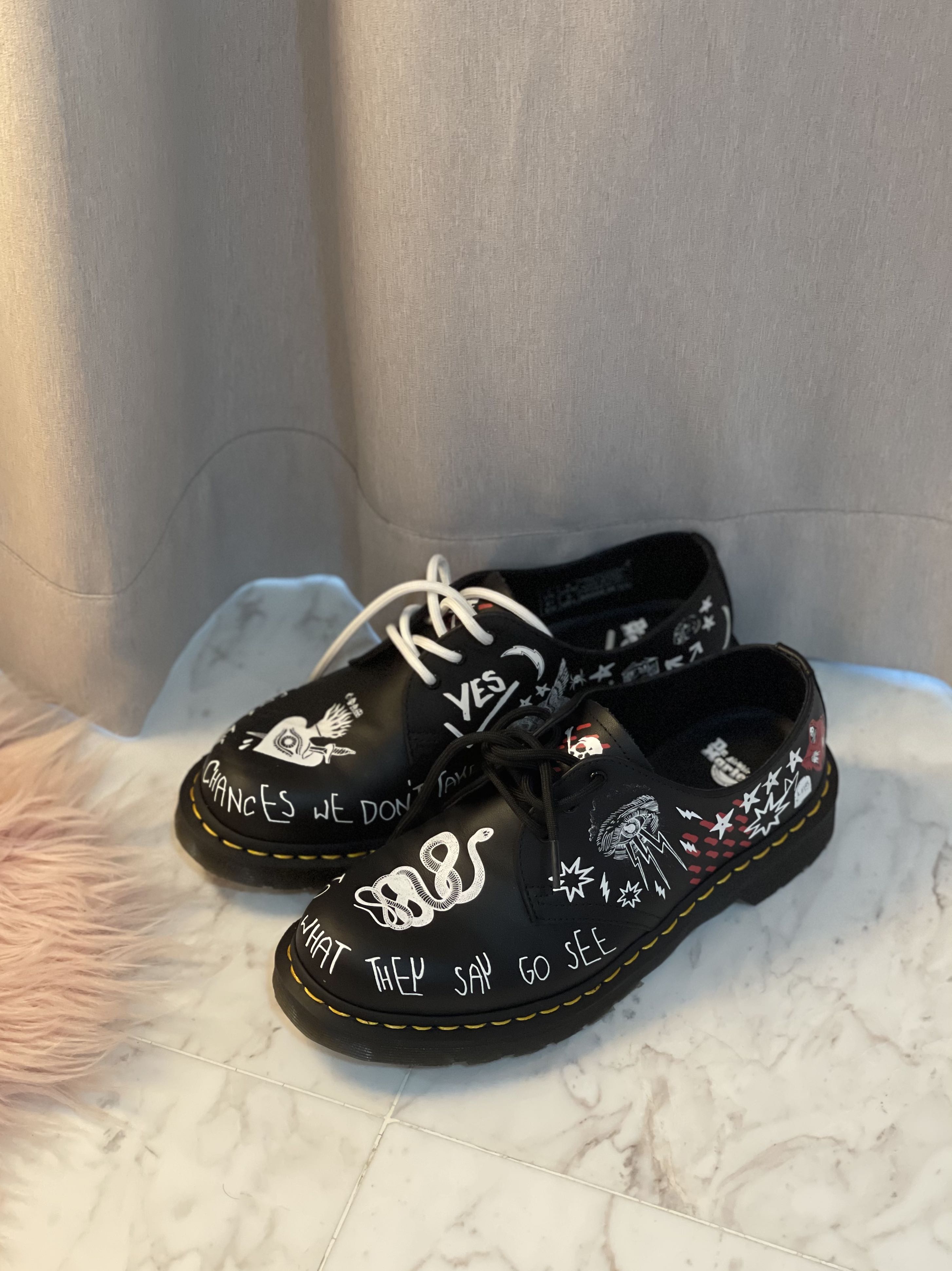 1461 rebel leather printed oxford shoes 2025