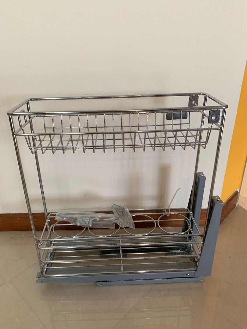 EXCEL 2 Tier Multifunction Drawer Basket W/Softstop, Furniture & Home