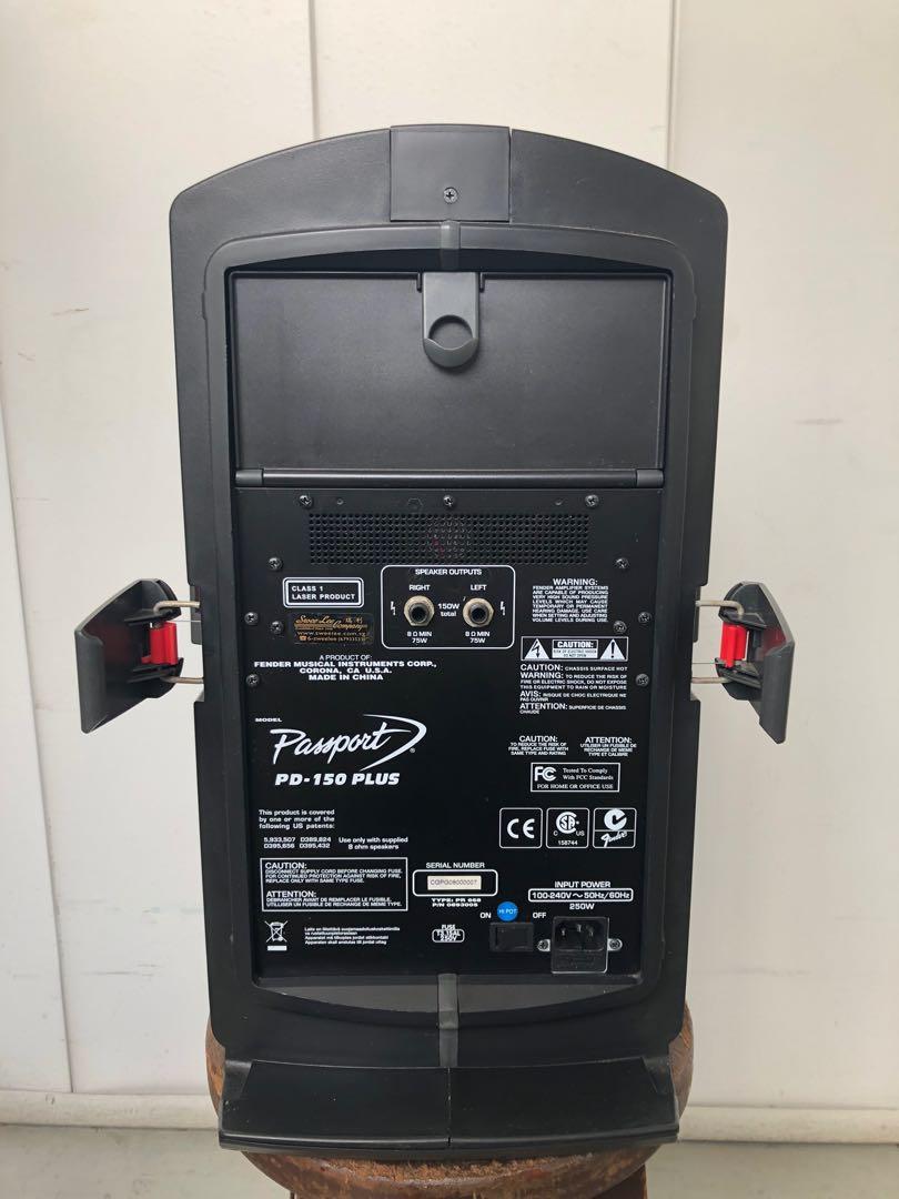 Fender Passport PD-150 Plus Portable Sound System with CD Player, Audio ...