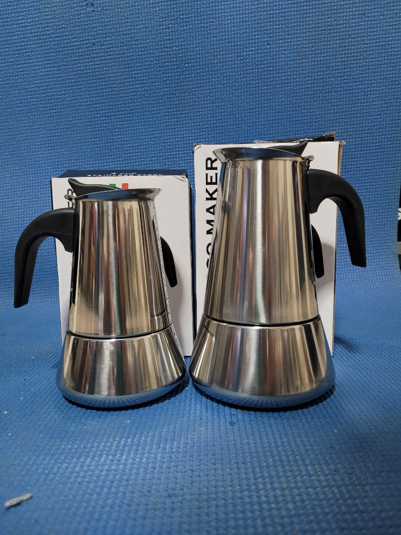 Induction Cooker Stainless Steel Expresso Maker Moka Pot, TV & Home