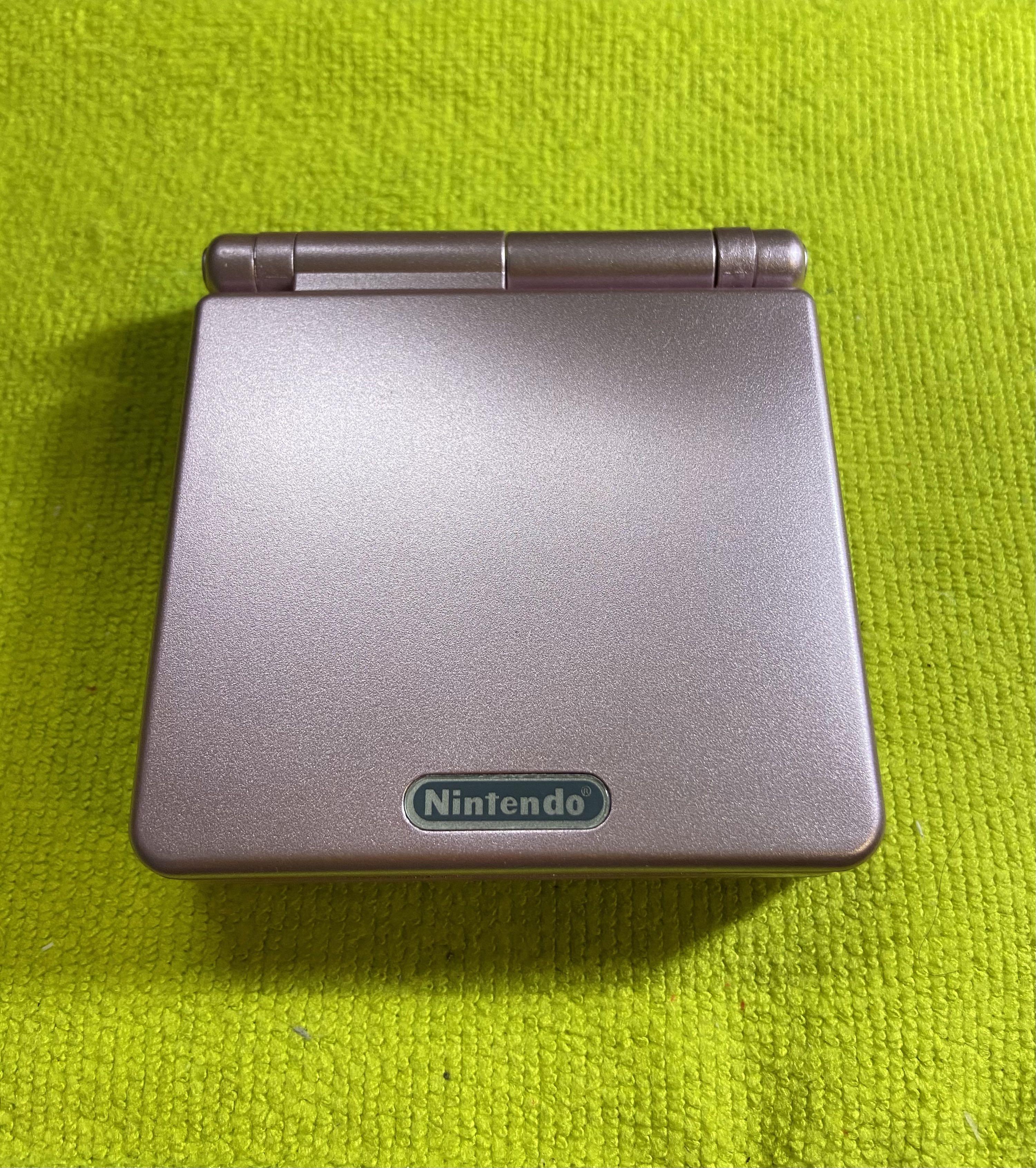 Gba Sp 美品ips V2 高亮任天堂nintendo Gameboy Advance Sp 金屬粉紅色送usb充電線 5 遊戲機 遊戲機器材 Carousell