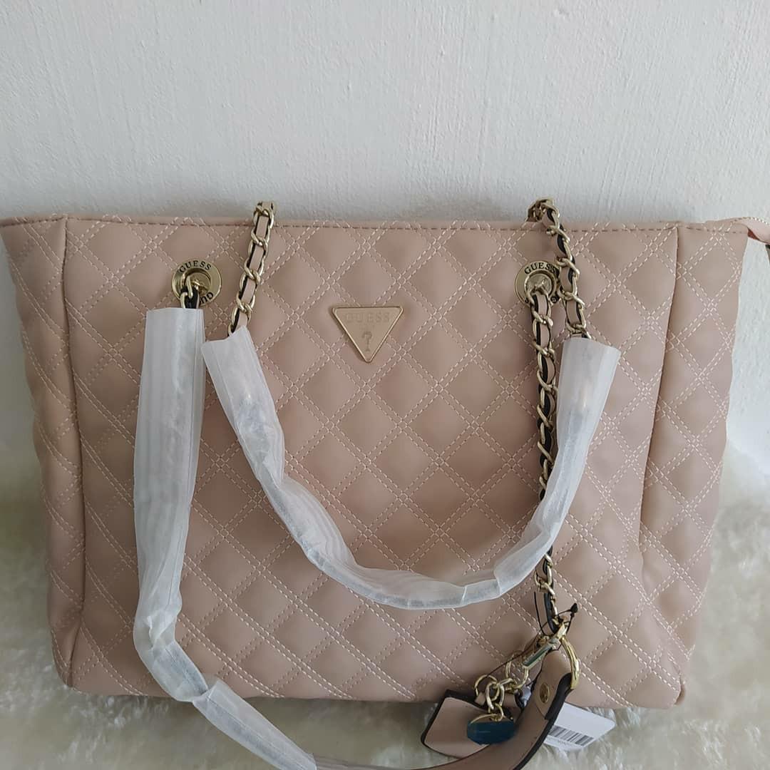 Pink Guess bag, Women's Fashion, Bags & Wallets, Tote Bags on Carousell