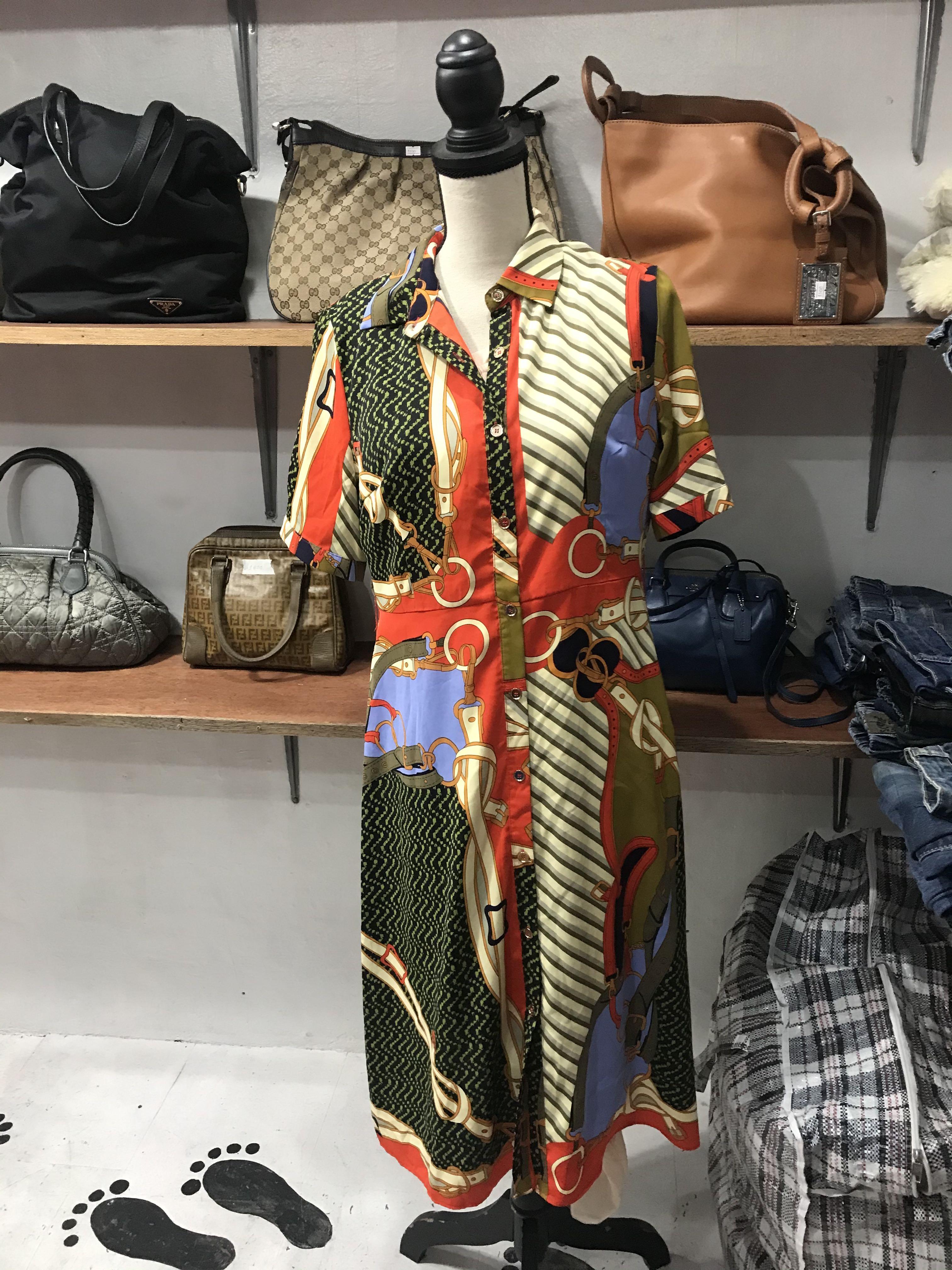 Hermes silk orange dress, Women's 