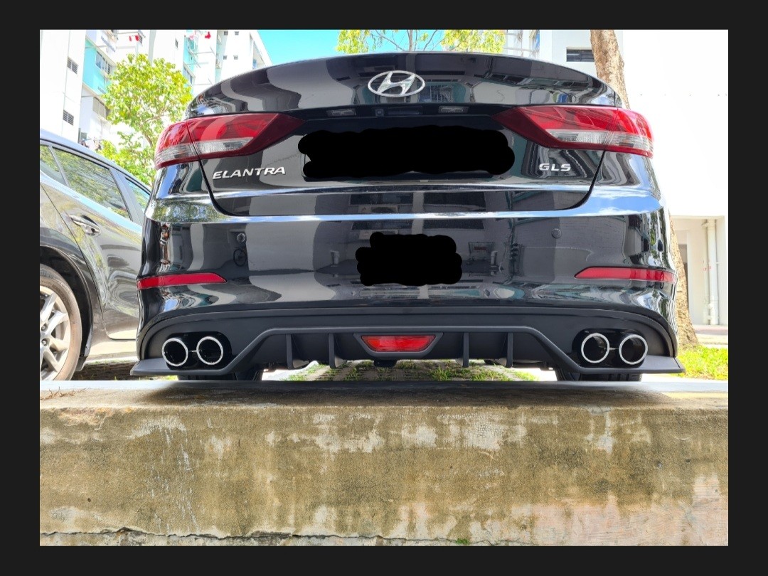 (Replacement Part) 2017-2020 Hyundai Elantra Sport - OG Edition Rear Diffuser main image 1