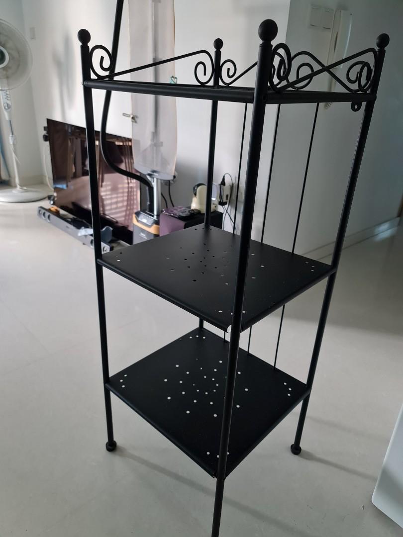 Ikea Metal Shelves Black Furniture Home Living Furniture Shelves Cabinets Racks On Carousell