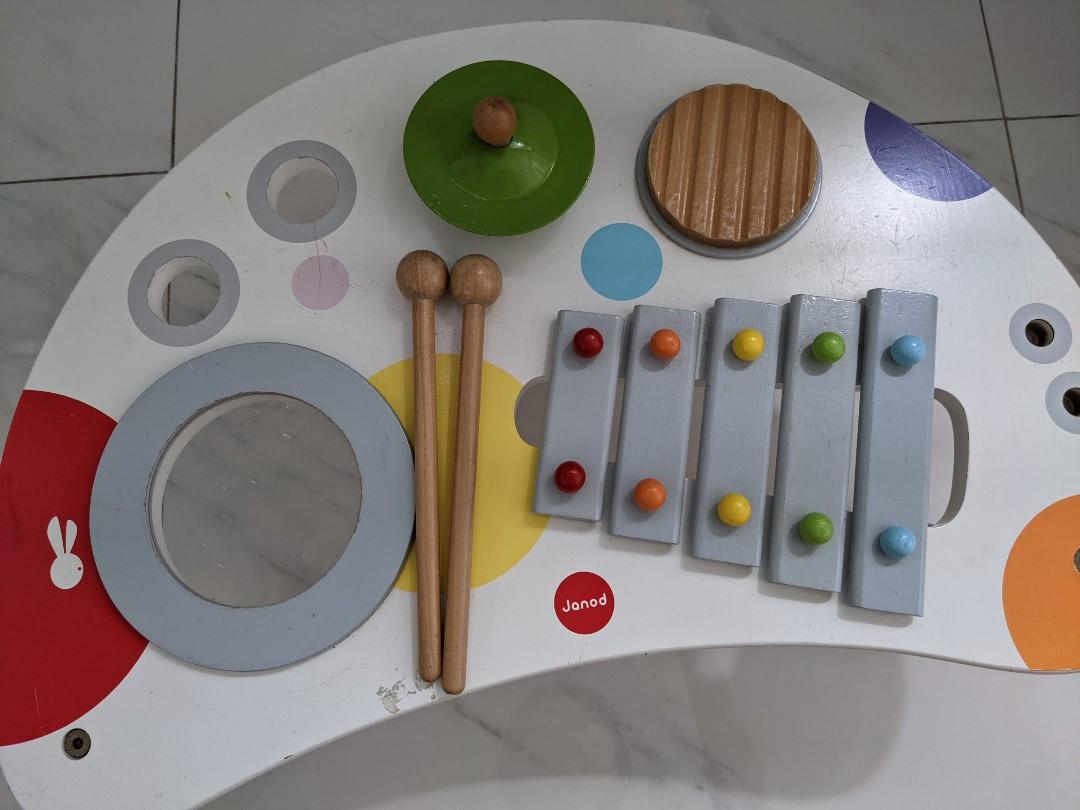 Janod wooden toy drum set, Babies & Kids, Toys & Walkers on Carousell