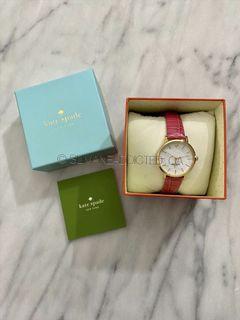 Kate Spade Pink Crocodile Leather Gold Quartz Watch wallet tory Kate Spade Pink Crocodile Leather Gold Quartz Watch wallet tory