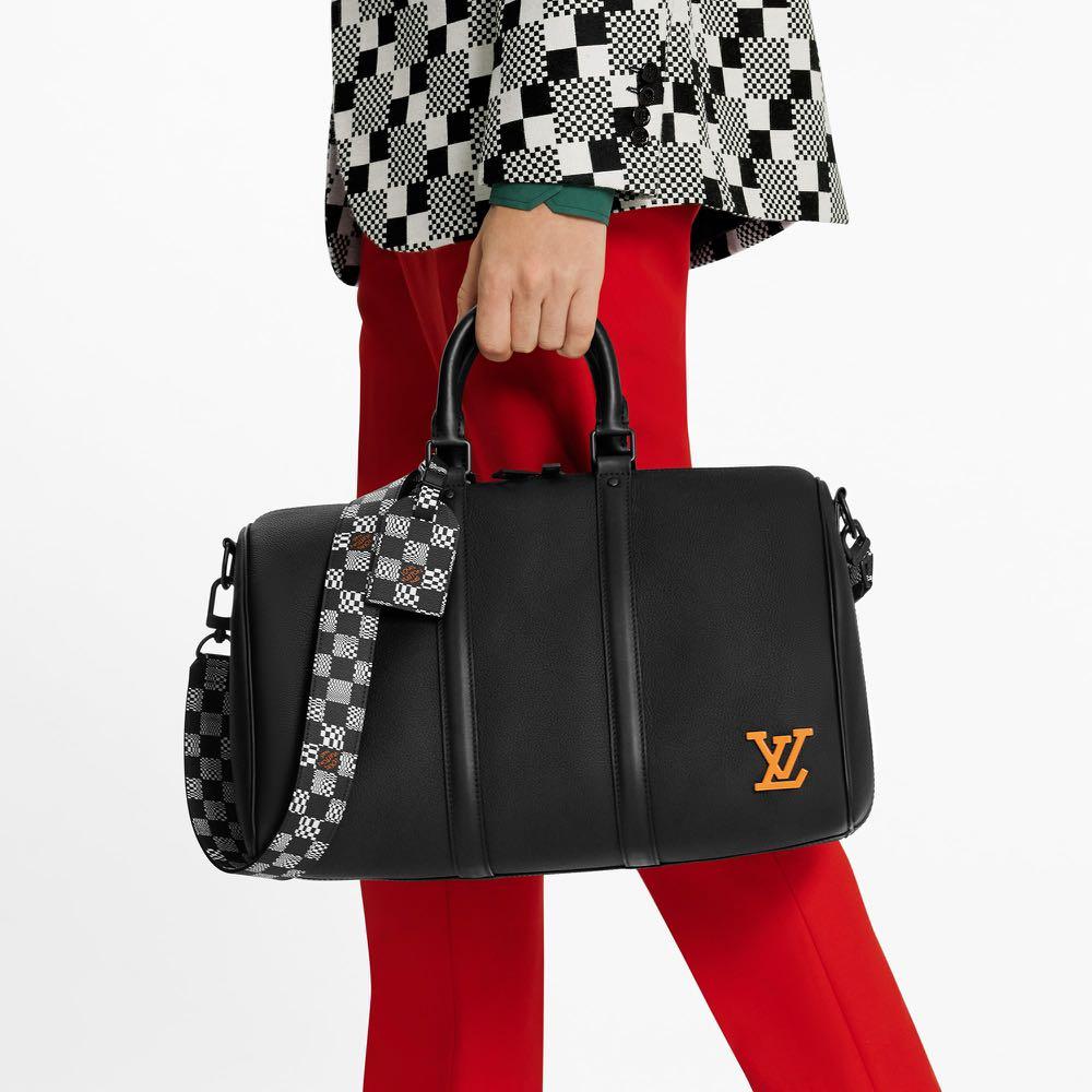 Louis Vuitton Black Damier Distorted Leather Keepall Bandouliere 40 Bag  Louis Vuitton