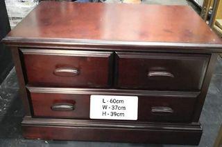 Vintage Large Solid Wood Bedside Drawer Tabletop Organizer Smooth Finish Like New 60cm L x 37cm W x 39cm H