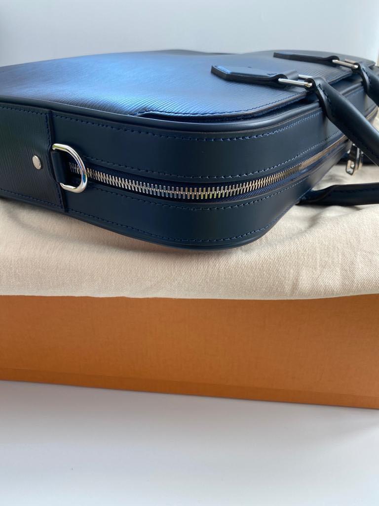 Louis Vuitton, Bags, Louis Vuitton Dandy Mm Briefcase Bleu Marine