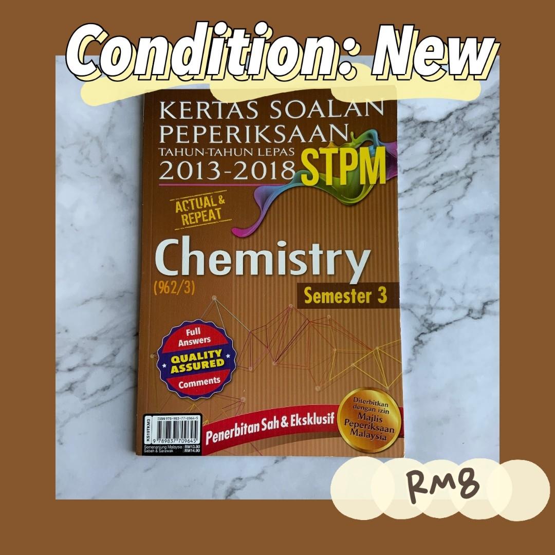 Mpm Kertas Soalan Peperiksaan Stpm Tahun Tahun Lepas 2013 2018 Actual Repeat Chemistry Semester 3 Books Stationery Books On Carousell