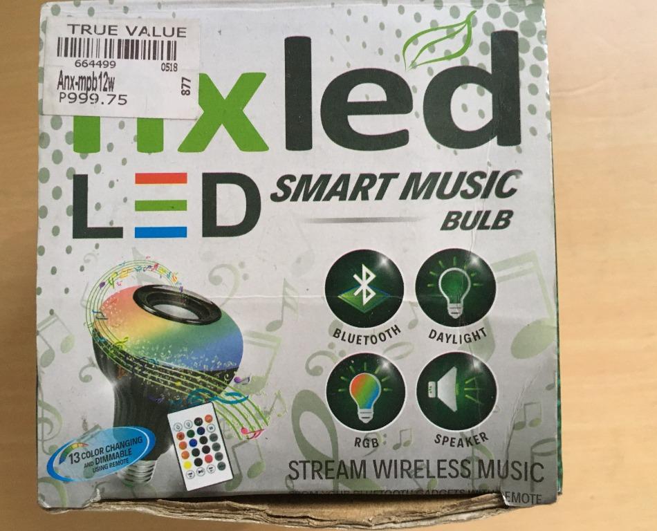 Nxled Smart Music Bulb (Category: Lighting) located in Manila. Submitted by hakunaematata (Listing ID 1080473294, Image 3). Description: Watch its functionality here - https://www.youtube.com/watch?v=JOWUGYph4fg Rarely used. Bought for a party, pretty cool actually but never used again..