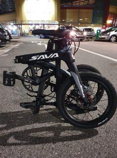 SAVA Z2 Carbon Folding Bike,16" Carbon Fiber Frame Shimano SORA 3000 9 Speed Group Set