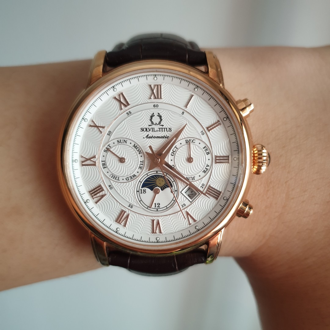 Solvil et titus best sale moonphase automatic men's watch
